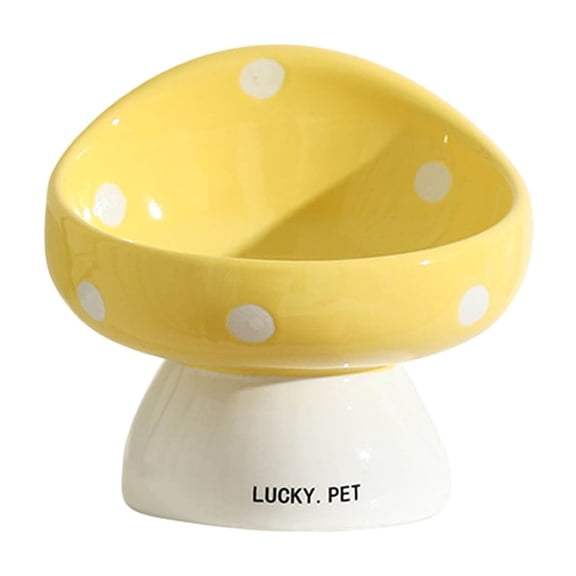 Cute Elevated Ceramic Cat Bowl for Whisker Fatigue - Design for Comfort for Food and Water Ideal Feeding Station for Cats