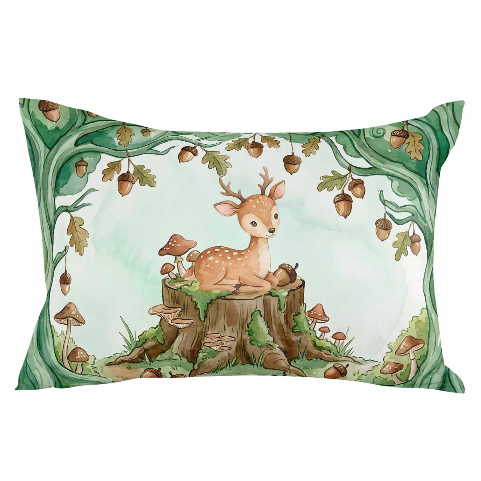 Cute Elk Forest Throw Pillow Cover 20 x 26 Inch Decorative Pillow Cover ...