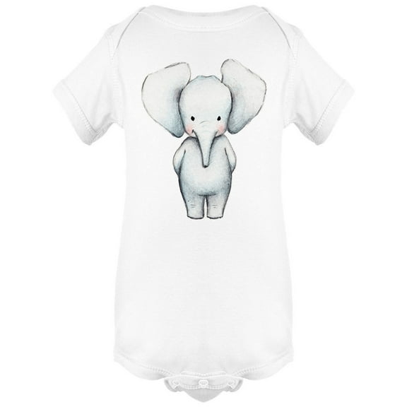 Cute Embarrassed Elephant Bodysuit Infant -Image by Shutterstock, Newborn