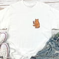 thumbnail image 1 of Cute Embroidered Ginger Cat Wine T-Shirt Comfort Colors - Funny Gift for Cat Lovers, 1 of 4