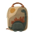 thumbnail image 1 of Cute Embroidered Sun Dinosaur Backpack for School, Travel, and Outdoor Activities - Eco-Friendly Canvas Design, 1 of 8