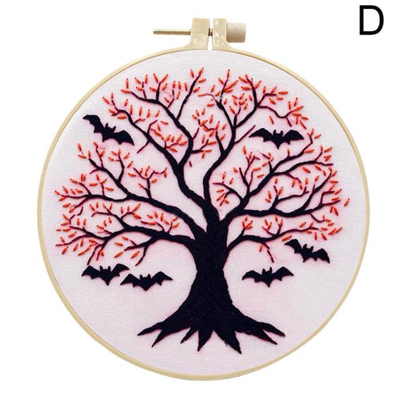 Cute Embroidery Kit With Halloween Pattern For Beginners Starters Kits With Handmade Embroidery Instructions Material ghost,halloween adults,embroidery adults kits cross halloween craft,hallow