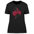 thumbnail image 1 of Cute Embroidery Red Roses T-Shirt Women -Image by Shutterstock, Female XX-Large, 1 of 4