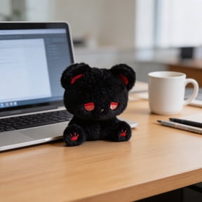 Cute Emo Cat Plush Toy, Kawaii Sad Face Kitty Stuffed Animal Doll for Kids & Adults