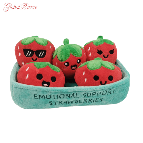 Cute Emotional Support Plush Toy, Ultra-Soft Stuffed Fruit or Flower Plushie, Kawaii Squishy Comfort Figure, Creative Plush Decor for Home Sofa Bed Office, Perfect Cozy Gift for Family & Friends
