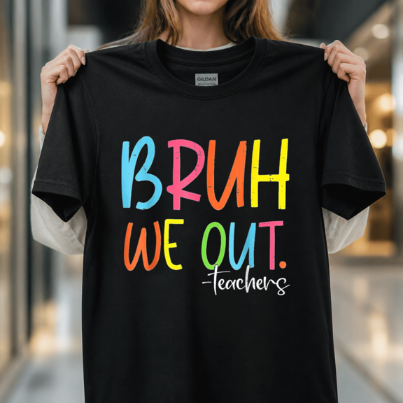 Cute End of School Year Hello Summer Bruh We Out Unisex T-Shirt, S - 5XL