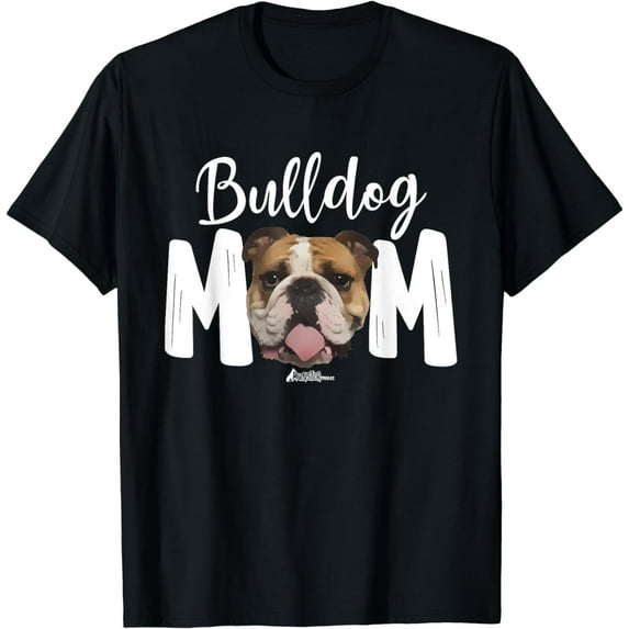 Cute English Bulldog Mom Top, Funny Dog Walking For Women T-Shirt