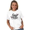 thumbnail image 1 of Cute Enjoy the Little Things Birds Women's Graphic T Shirt Tees Brisco Brands M, 1 of 5