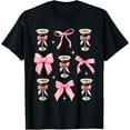 thumbnail image 1 of Cute Espresso Martini Pink Bow Coquette Graphic Girl Women T-Shirt, 1 of 4