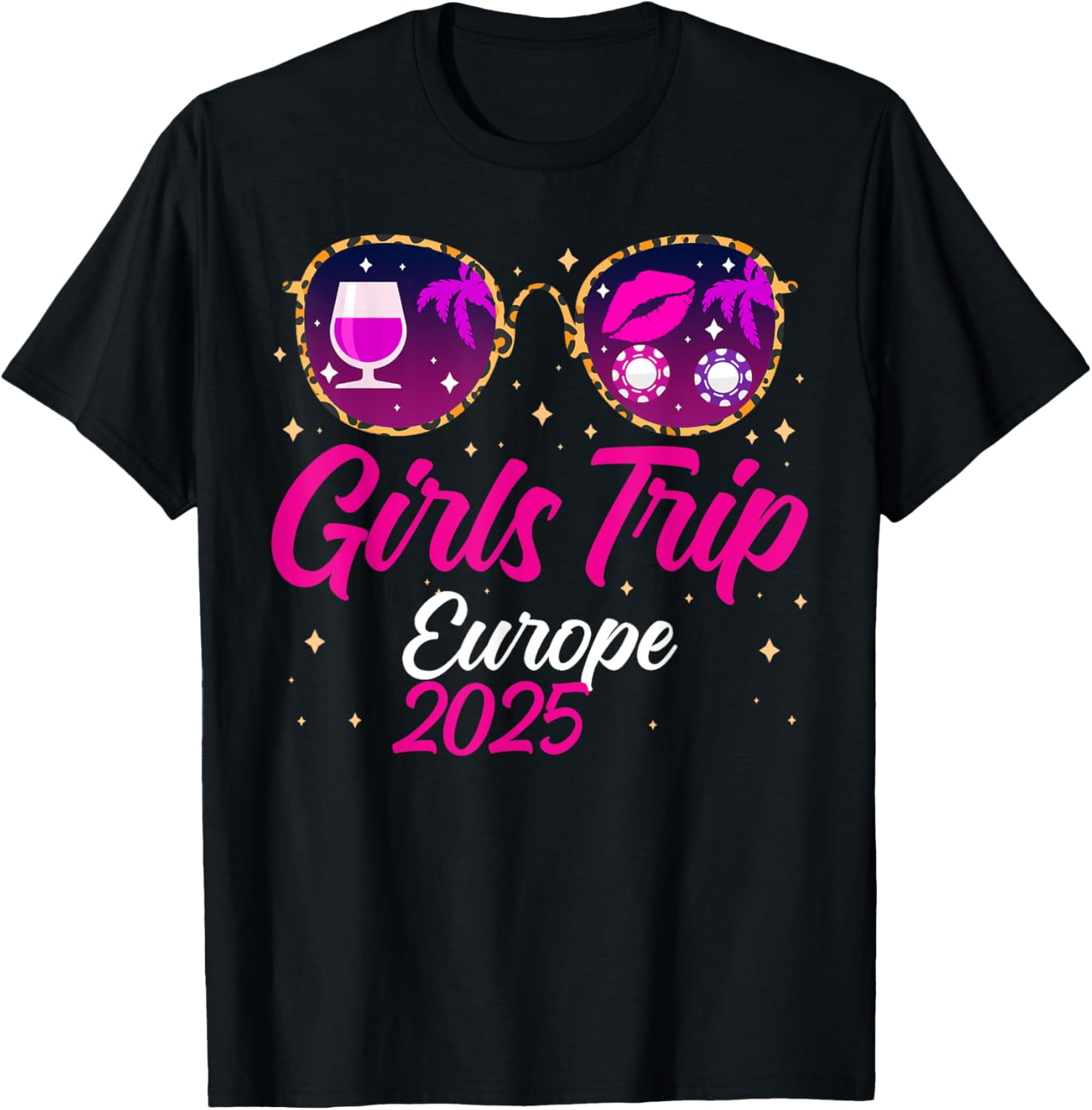 Cute Europe Girls Trip 2025 Bachelor Birthday Party TShirt