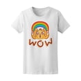 thumbnail image 1 of Cute Excited Ginger Cat Rainbow T-Shirt Women -Image by Shutterstock, Female x-Large, 1 of 2