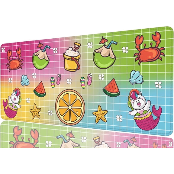 Cute Extended Gaming Mouse Pad, Kawaii Checkered Mouse Pad Large Mousepad Extended Laptop Keyboard Mat Gaming Mouse Pad Mouse Mat, Office Computer Keyboard Laptop Home, 31.5”x11.8”