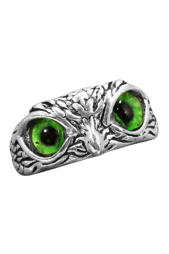 Cute Eyes Owl Ring Resizable Ring Men Women Wedding Fingle Accessories Vintage Silver Color Open Rings Jewelry