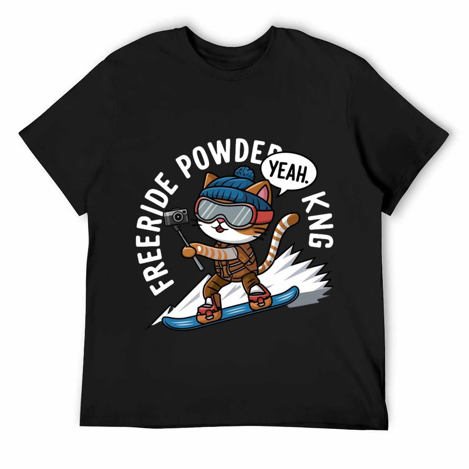 Cute Freeride Powder King Yeahtshirt Design Deer Kawaii Wildlife 