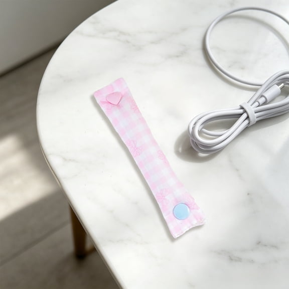 Cute Fabric Cable Organizer Strap Cord Keeper Wire Management Cable Holder Charging Cable Ties Data Cord Storage Clip Headphone Cable Organizer for Home Office Travell Use Org