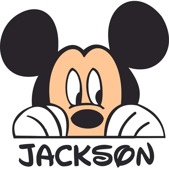 Cute Face Cartoon Customized Wall Decal - Custom Vinyl Wall Art - Personalized Name - Baby Girls Boys Kids Bedroom Wall Decal Room Decor Wall Stickers Decoration Size (40x40 inch)