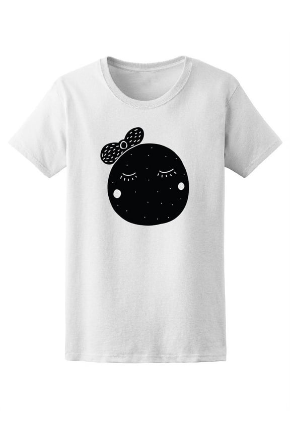 Cute Face Closing Eyes, Lovely T-Shirt Women -Image by Shutterstock, Female XX-Large