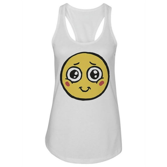 Cute Face Design Tank Women -Image by Shutterstock, Female Small