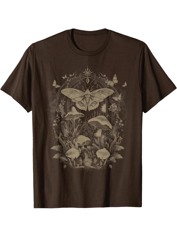Cute Fairycore Moth Grunge Aesthetic Floral for Girls Women T-Shirt, Unisex T-Shirt