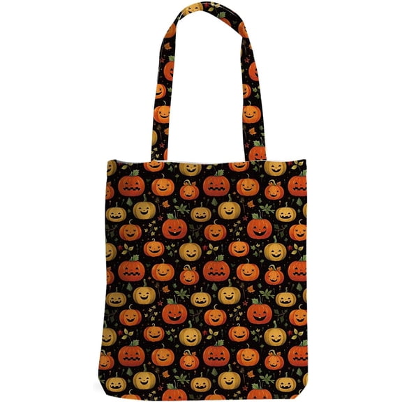 Cute Fall Halloween Decorations Tote Bag for Women Autumn Beach Bag Reusable Grocery Bags Thanksgiving Party Gifts