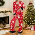thumbnail image 1 of Cute Fall Pajamas For Women Set Fashion Funny Xmas Graphic Loose Casual Winter Collar Long Sleeve Button Up Sleepwear Pant Soft 2 Piece Outfits Loungewear Sets, 1 of 5