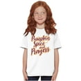 thumbnail image 1 of Cute Fall Pumpkin Spice and Prayers Girls Kids T Shirt Tees Teen Brisco Brands S, 1 of 6