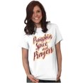 thumbnail image 1 of Cute Fall Pumpkin Spice and Prayers Women's Plus Size Graphic Tee Brisco Brands 2X, 1 of 5
