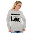 thumbnail image 1 of Cute Falling in Love Romantic Quote Women Plus Size Crewneck Sweatshirt Brisco Brands 3X, 1 of 3