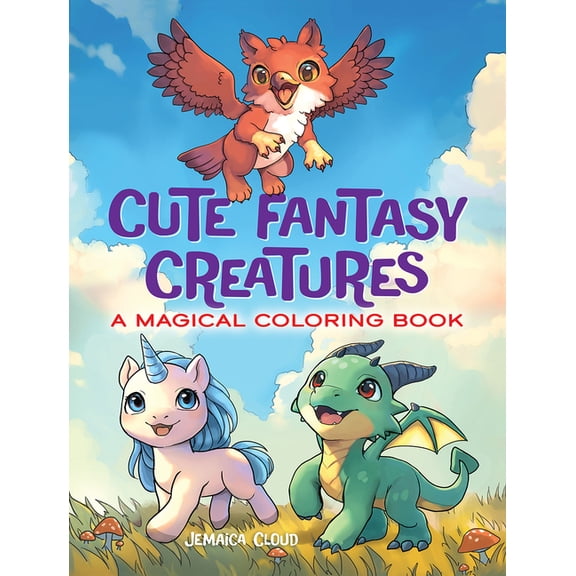 Cute Fantasy Creatures: A Magical Coloring Book (Paperback)