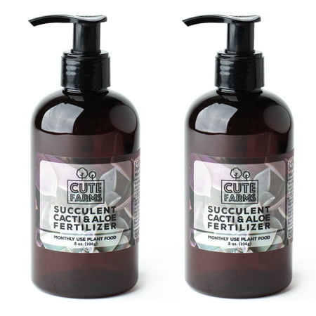 Cute Farms Succulent, Cacti, & Aloe Fertilizer (Two - 8 oz. Spray Bottle)