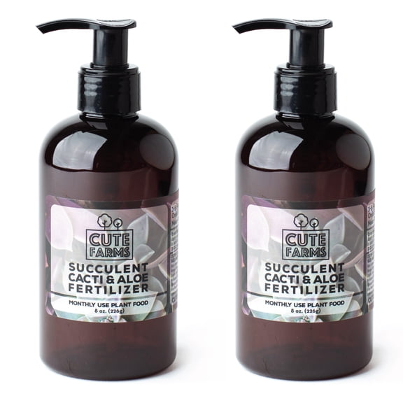 Cute Farms Succulent, Cacti, & Aloe Fertilizer (Two - 8 oz. Spray Bottle)