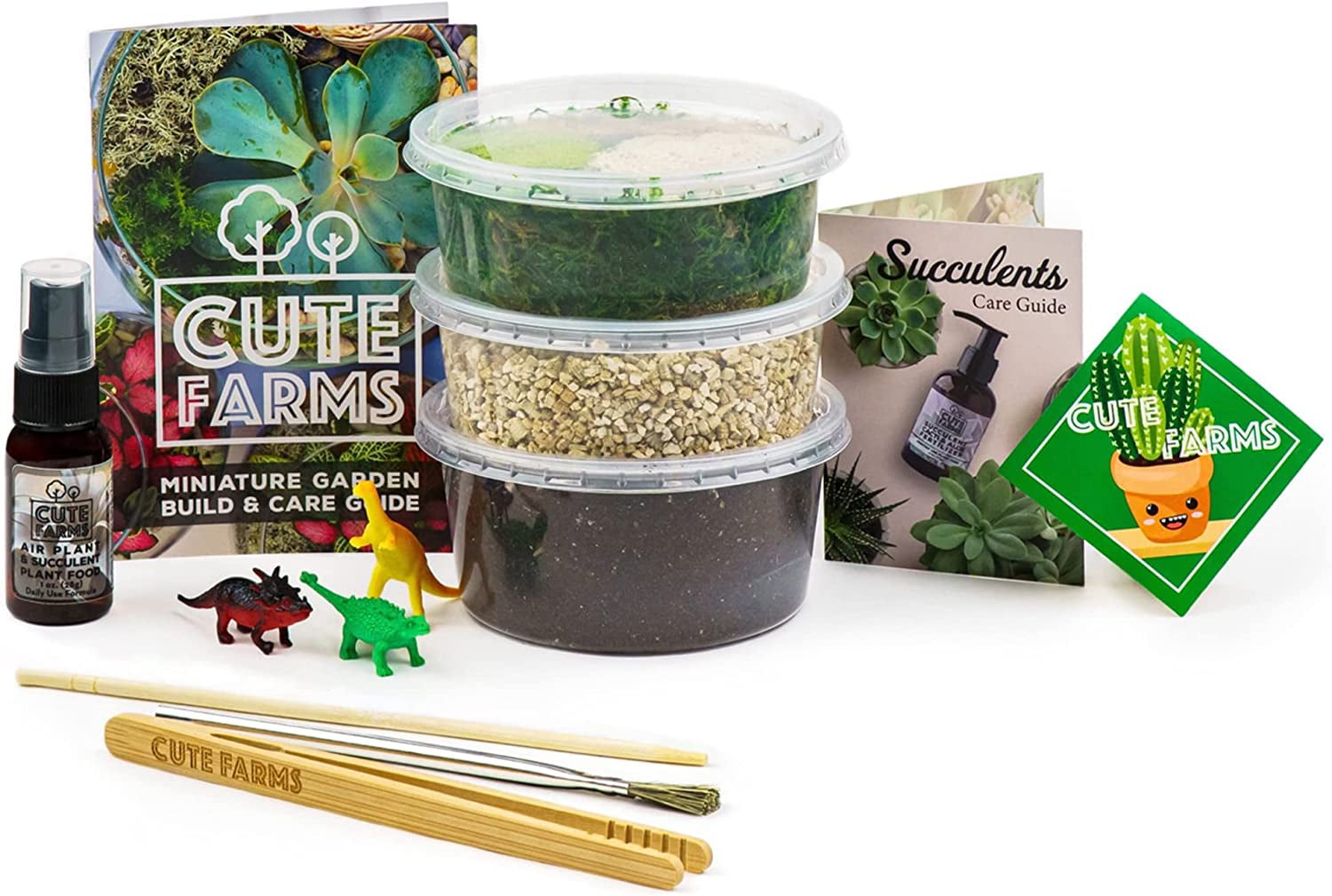 Cute Farms Terrarium Starter Kit for Adults and Kids (Small Kit