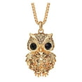 thumbnail image 1 of Cute Fashion Owl Pendant Necklaces for Women Rhinestone Diamond Animal Sweater Chain Long Charm Necklaces Jewelry Valentines Gift, 1 of 9