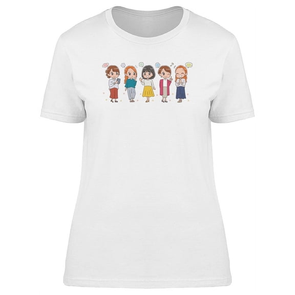 Cute Fashionable Ladies Cartoon T-Shirt Women -Image by Shutterstock, Female Small