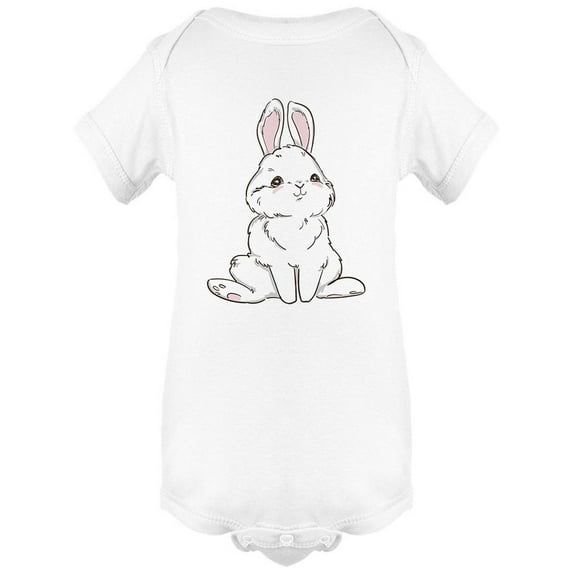 Cute Fat Bunny Design Bodysuit Infant -Image by Shutterstock, 6 Months