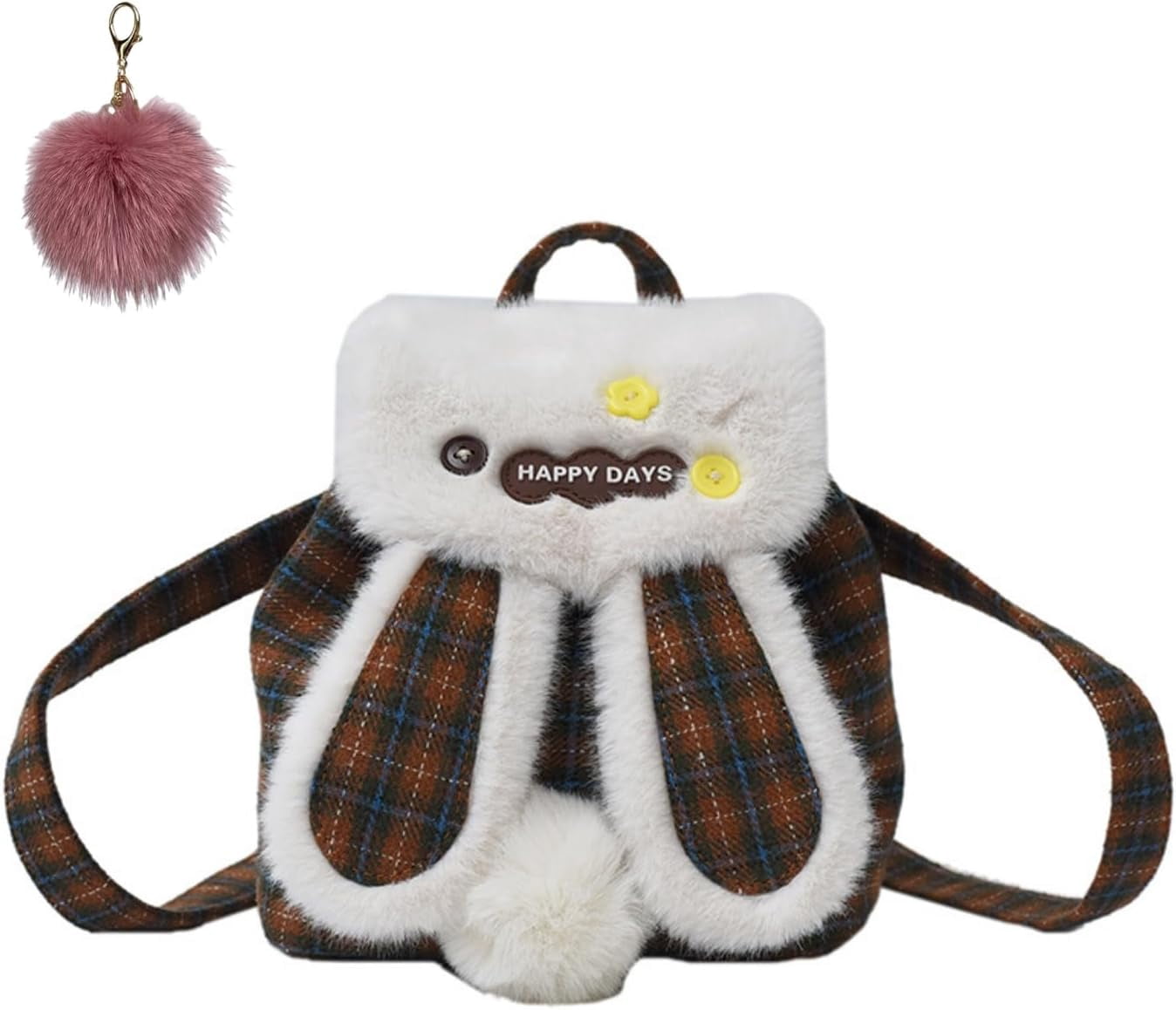 bunny mini backpack Looney Tunes Lola Plush Cosplay Crafted from durable nylon and featuring insulating EVA foam side and front pockets Soft Faux Fur Bunny Ear