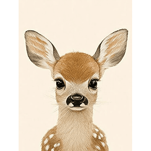 Cute Fawn Deer Wall Art/Canvas PrintSuitable for Living Room Bedroom Nursery Office and Apartment Decoration.