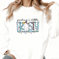 thumbnail image 1 of Cute Feeling Frosty Snowman Christmas Graphic Casual Tee T-Shirt Print Top Round-neck long-sleeved white S-3XL, 1 of 5