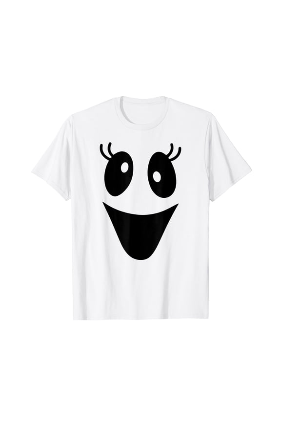 Cute Female Ghost Face Outfit for Halloween Costumes T-Shirt