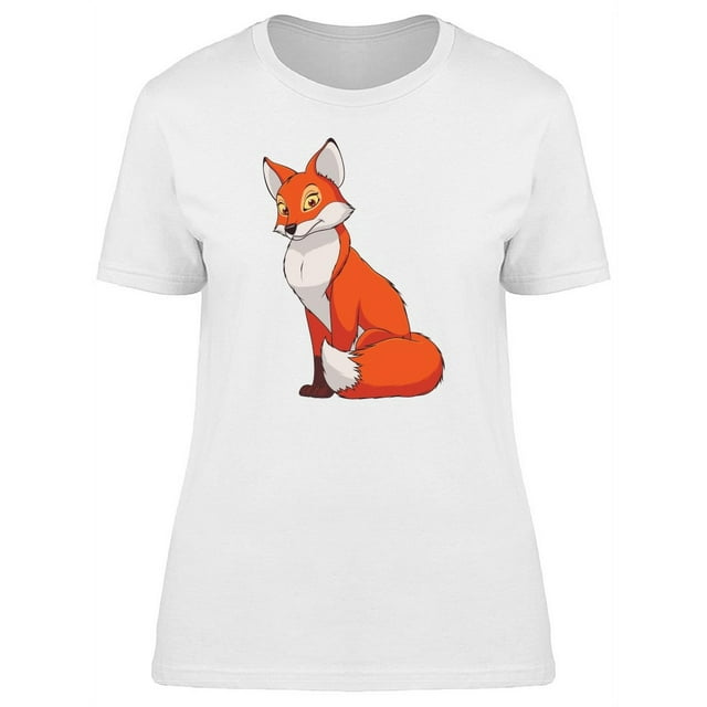 Cute Female Red Fox T-Shirt Women -Image by Shutterstock, Female Small