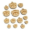 thumbnail image 1 of Cute Ferret Face Wood Mini Charms Shapes DIY Craft Jewelry - No Hole - 14mm (26pcs), 1 of 7