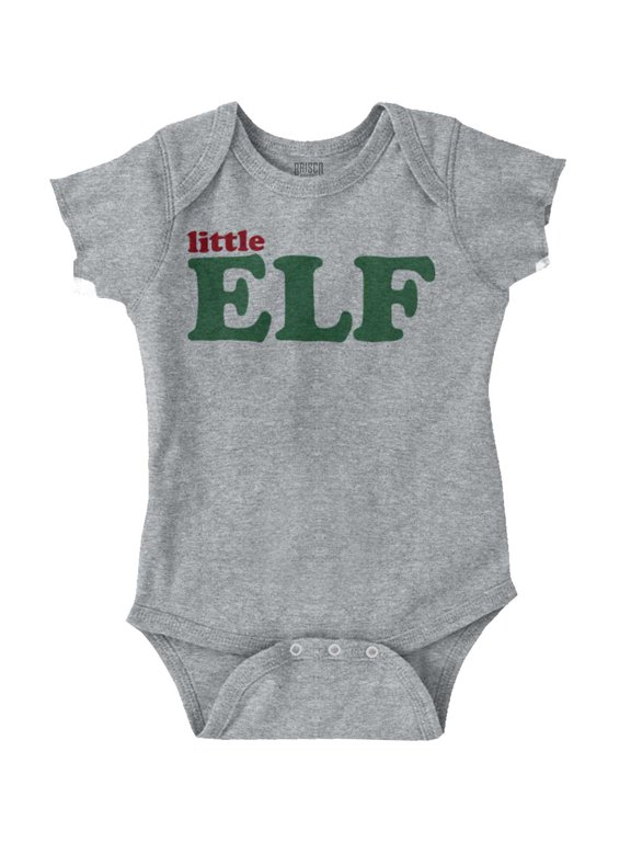 Cute Festive Christmas Little Elf Romper Boys or Girls Infant Baby Brisco Brands 6M