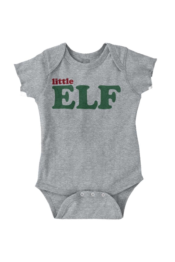 Cute Festive Christmas Little Elf Romper Boys or Girls Infant Baby Brisco Brands NB