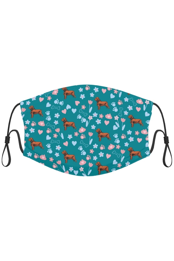 Cute Field Spaniel Dog Graphic Printed Cloth Face Masks Reusable Washable Adjustable for Child (1 PCS)