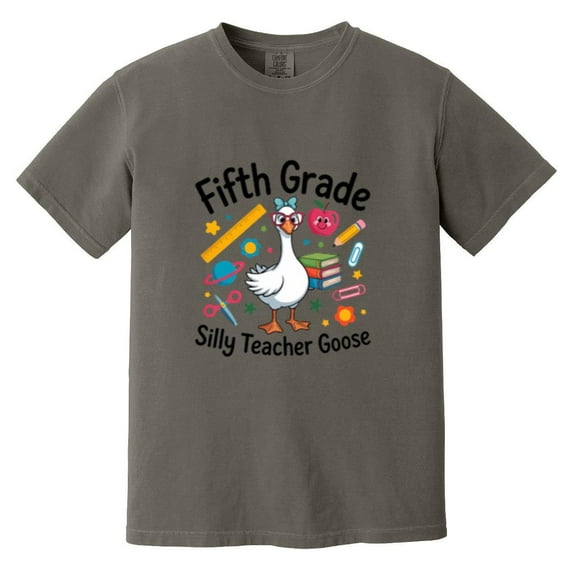 Cute Fifth Grade Silly Teacher Goose Funny Back To School Comfort Color T-Shirt