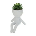 Cute Figure Ceramic Doll Flower Pot Decoration Planter Succulents