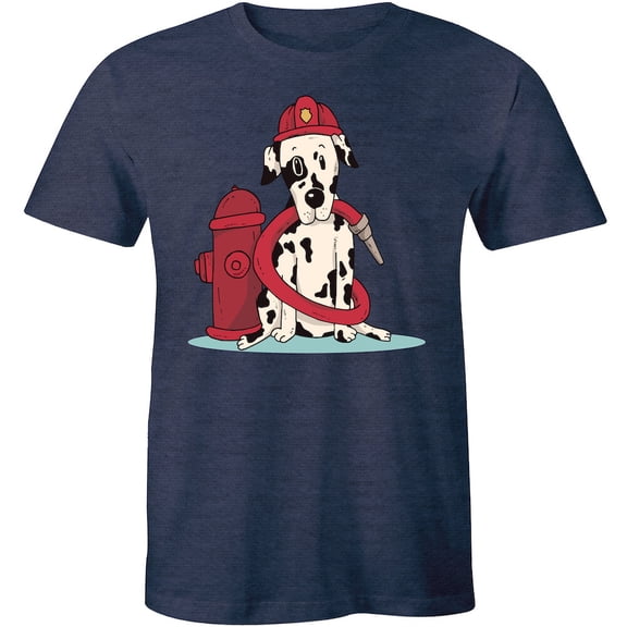 Cute Firefighter Dog Cartoon Tee For Animal Lover Men'S T-Shirt Animal All Size S-5Xl