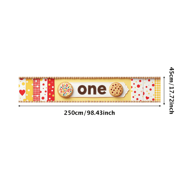 Cute First Birthday Banner with Polka Dot Gingham Patterns Backdrop Decor Party Supplies Photography Props for Baby First Birthday Party Celebrations Decors