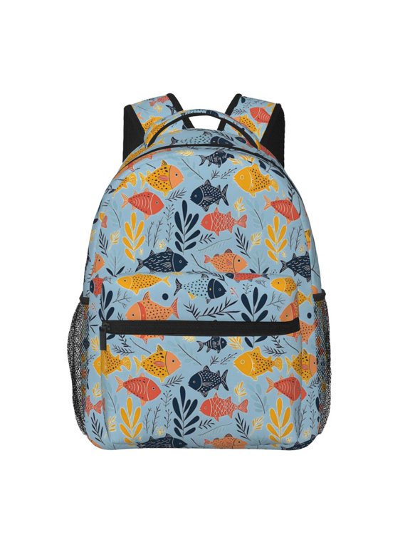Cute Fish Backpack Lightweight Rucksack Travel Bag for Men and Women
