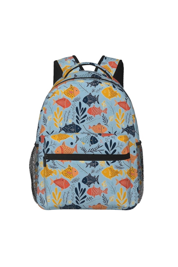 Cute Fish Backpack Lightweight Rucksack Travel Bag for Men and Women